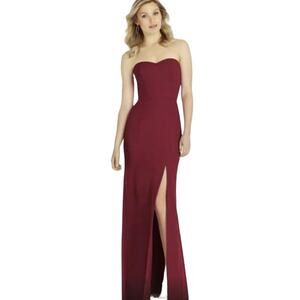 NEW After Six Size 16 Sweetheart Neck High Slit Chiffon Maxi Dress Prom Formal